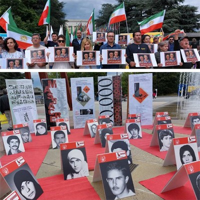 Vor UNO-Zentrale in Genf