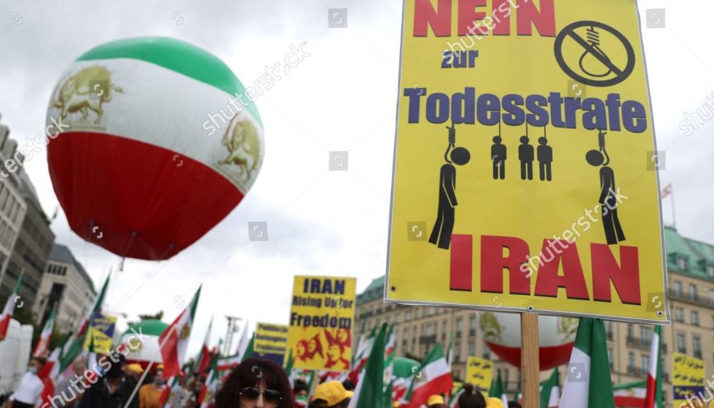 Demonstion against Iranian regime in Berlin, Germany - 17 Jul 2020