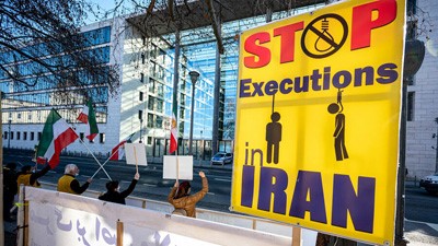 Berlin: Exiliraner protestieren gegen die Hinrichtungen im Iran