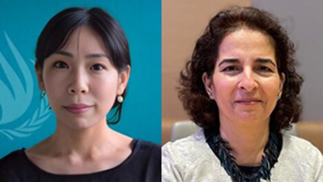 Professor Mai Sato (left), Professor Nazila Ghanea (right)